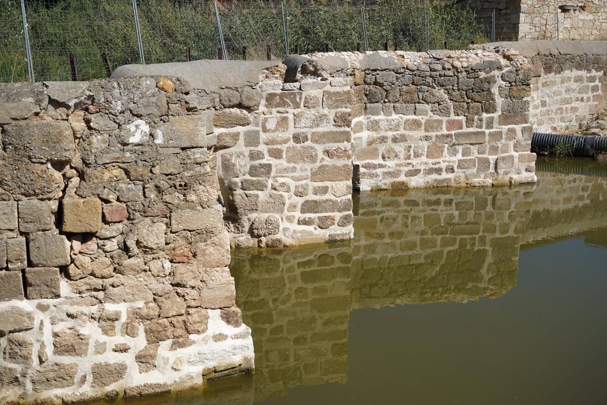 Obras del proyecto de consolidación de las aceñas de Gijón