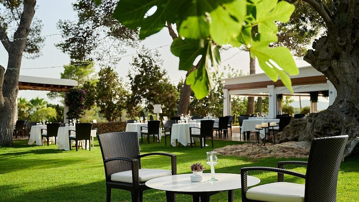 La terraza del restaurante de Can Curreu.
