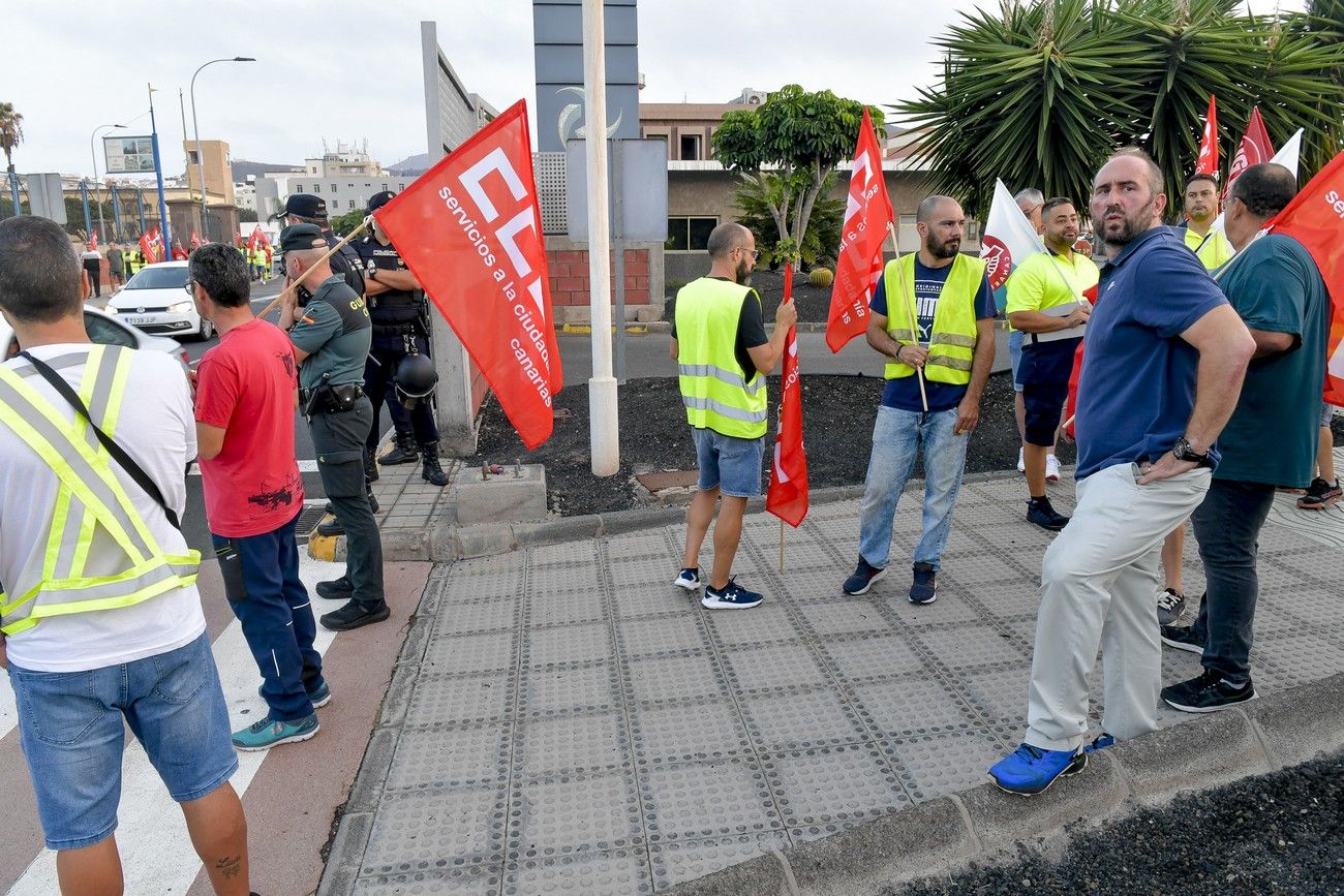 La primera jornada de la huelga de transporte no deja incidencias destacables en Las Palmas