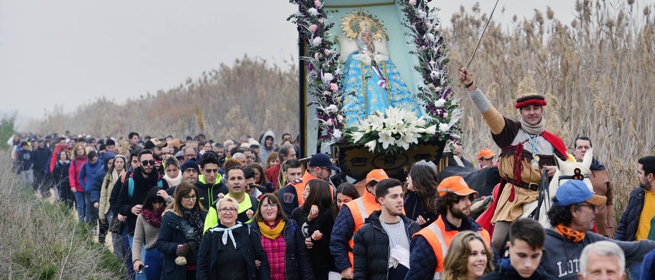 La romería de la Venida de la Virgen que se celebró el año pasado, antes de la pandemia.