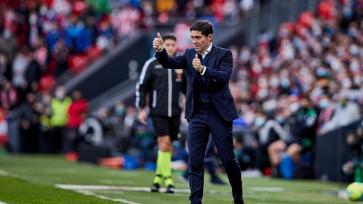 Marcelino García Toral, durante el encuentro ante el Real Betis.