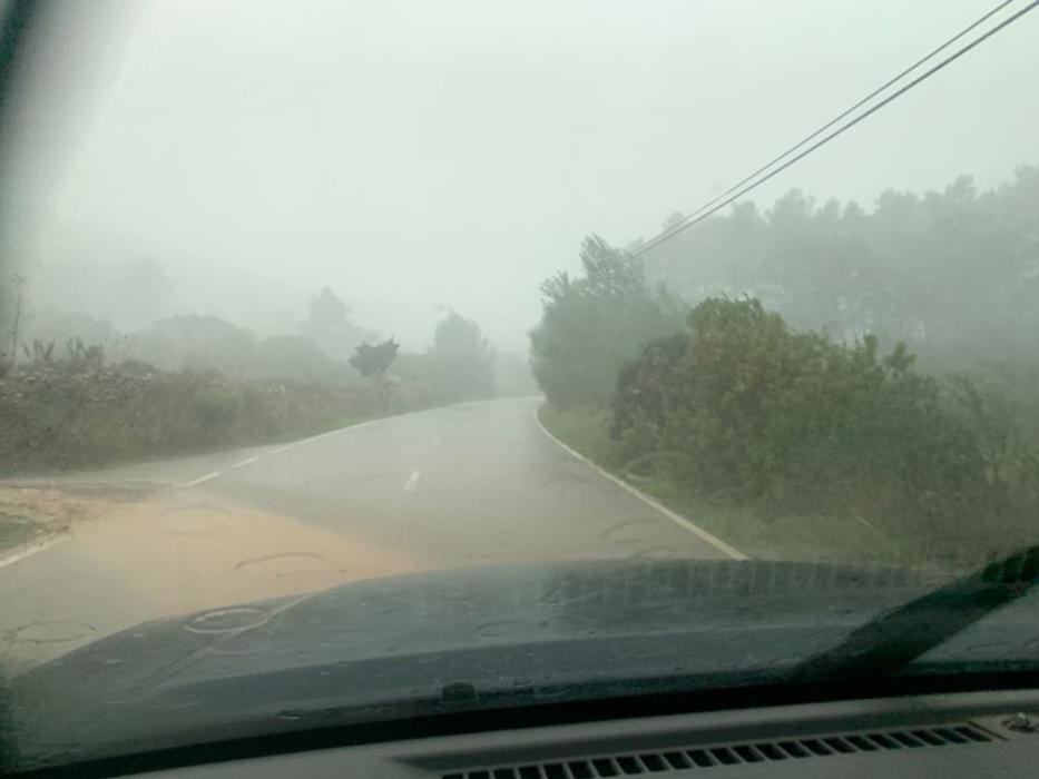 El temporal descarga sobre Ibiza y Formentera