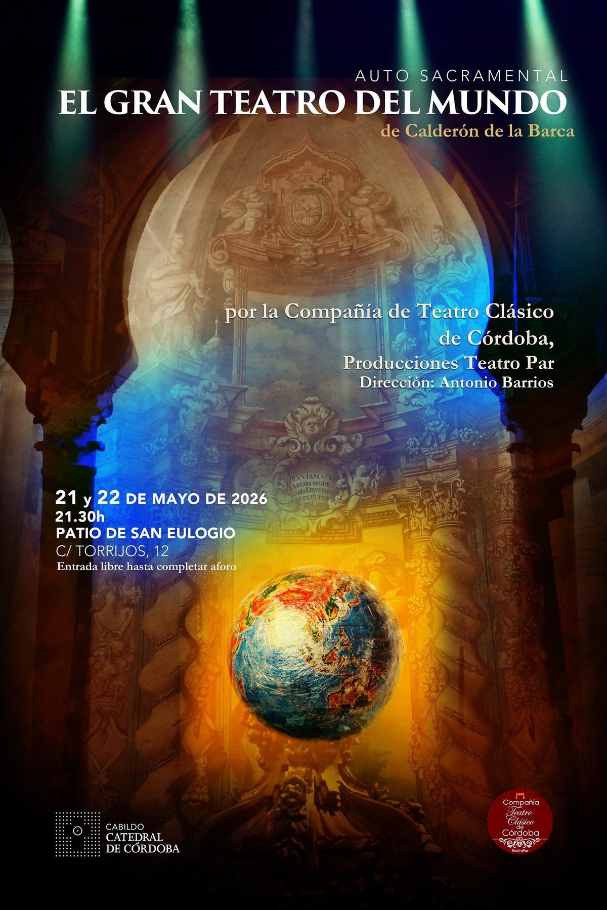 Cartel de 'El gran teatro del mundo', de Calderón de la Barca, que se representa esta semana en Córdoba.