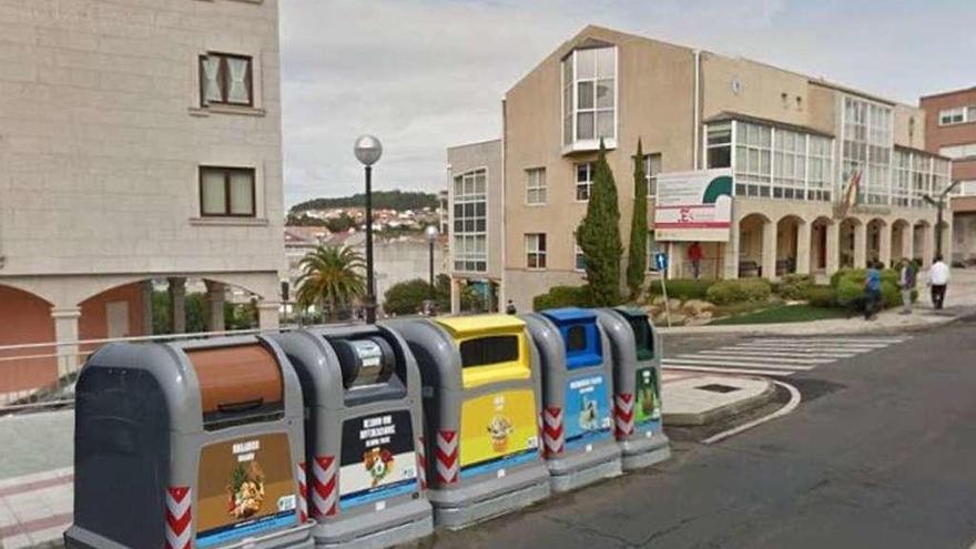 Recreación de cómo serán las nuevas islas de contenedores, en la calle al lado de la Casa Consistorial.