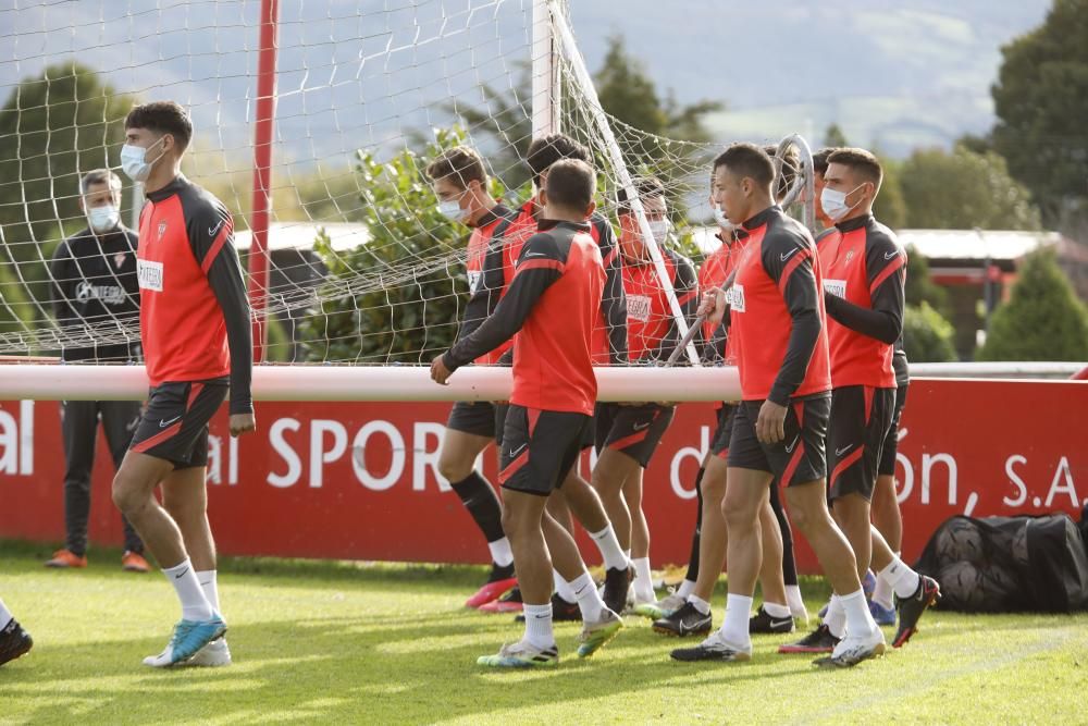 Entrenamiento del Sporting en Mareo.