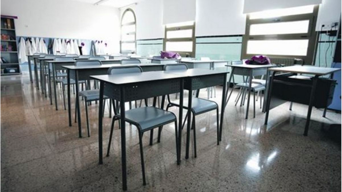Un aula de un colegio concertado en Barcelona.