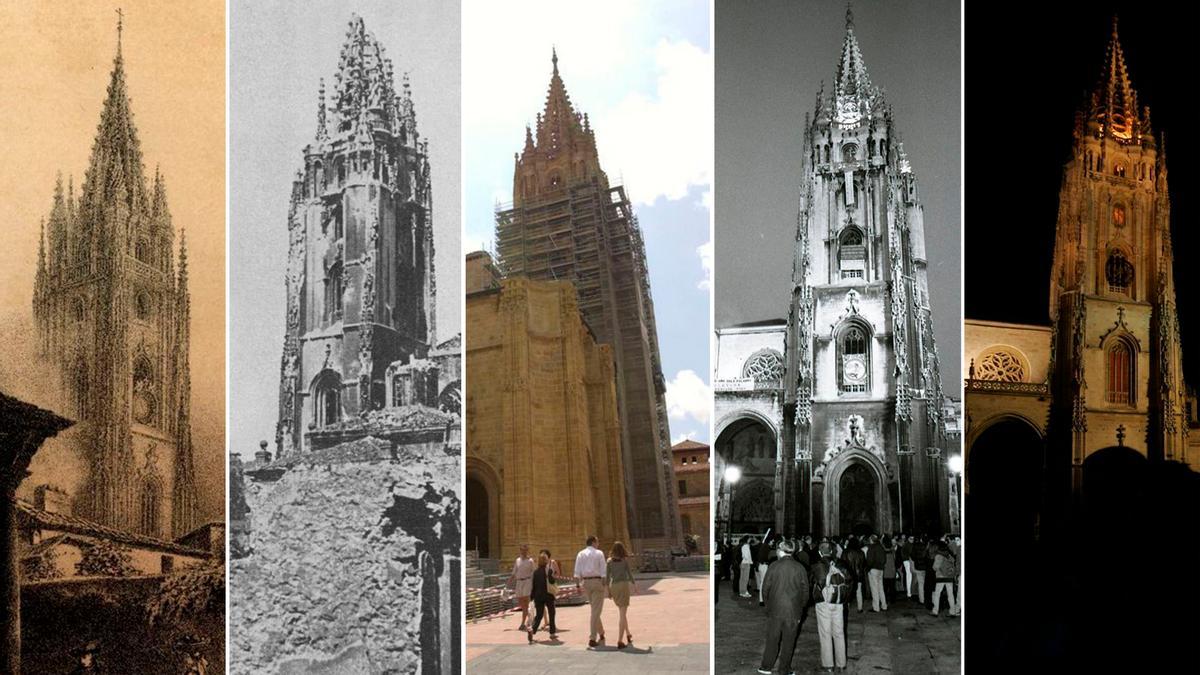 La torre de la Catedral de Oviedo.
