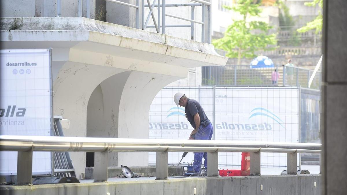 Comienzan las obras en la Torre de Marathón del estadio de Riazor.