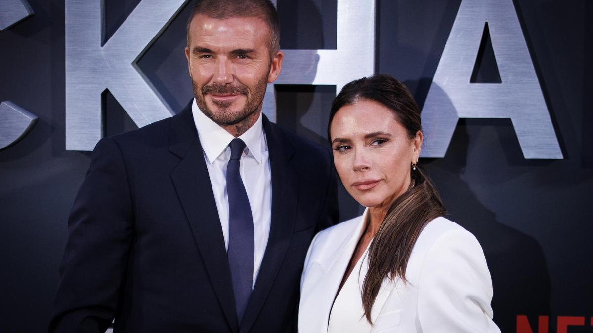 David y Victoria Beckham, durante la presentación de su nuevo documental en Londres.