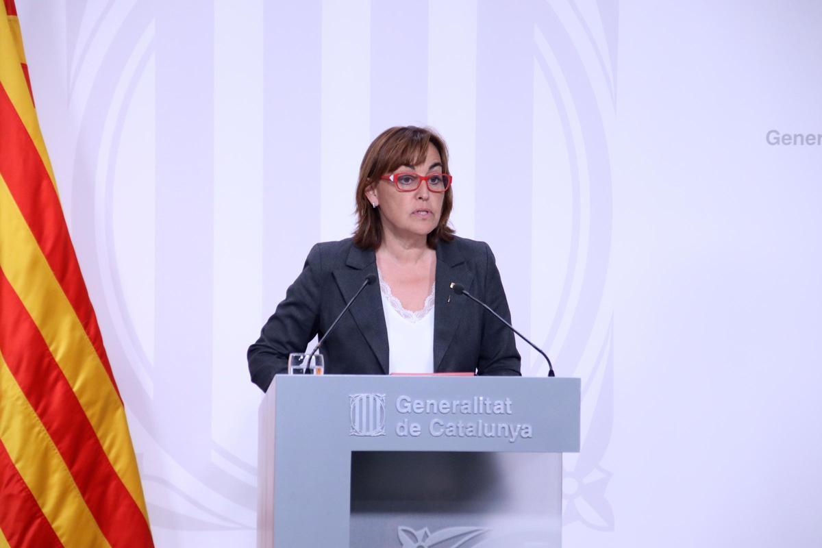 Sílvia Paneque, durante la rueda de prensa posterior al Consell Executiu.