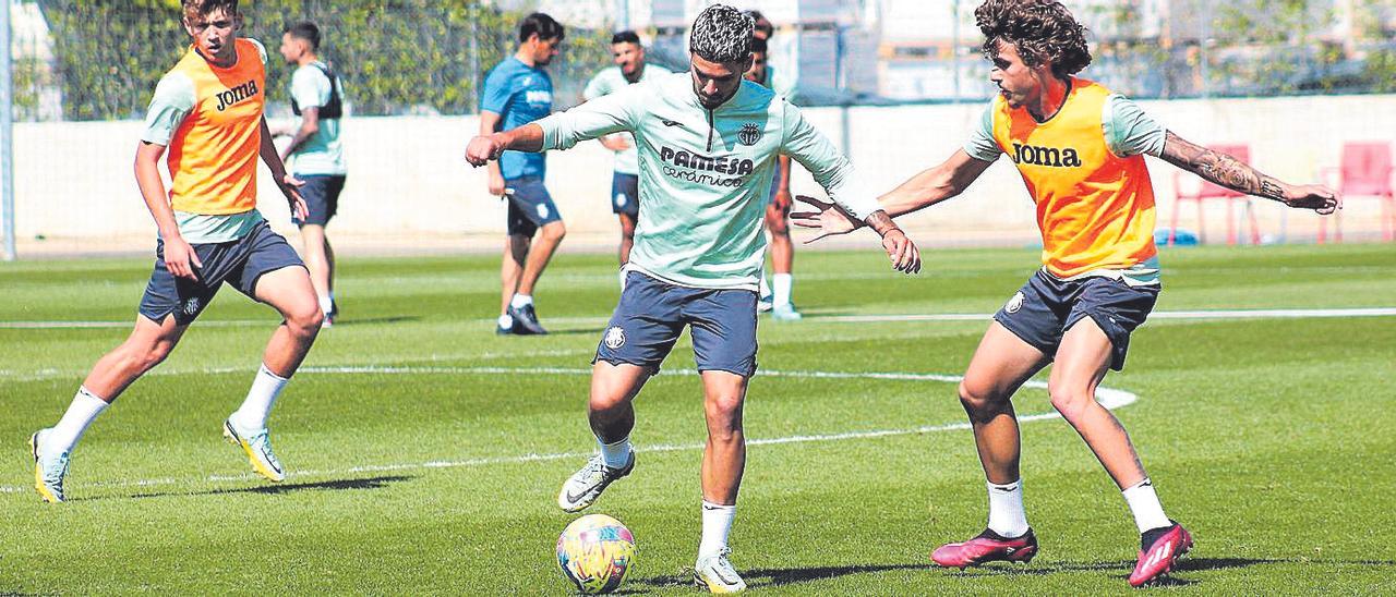 Sesión de entrenamiento del Villarreal B.