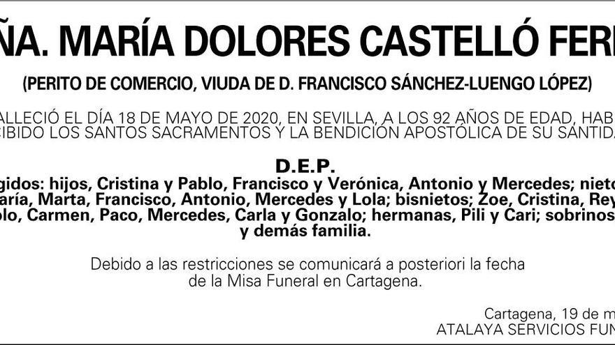 Dª María Dolores Castelló Ferrer