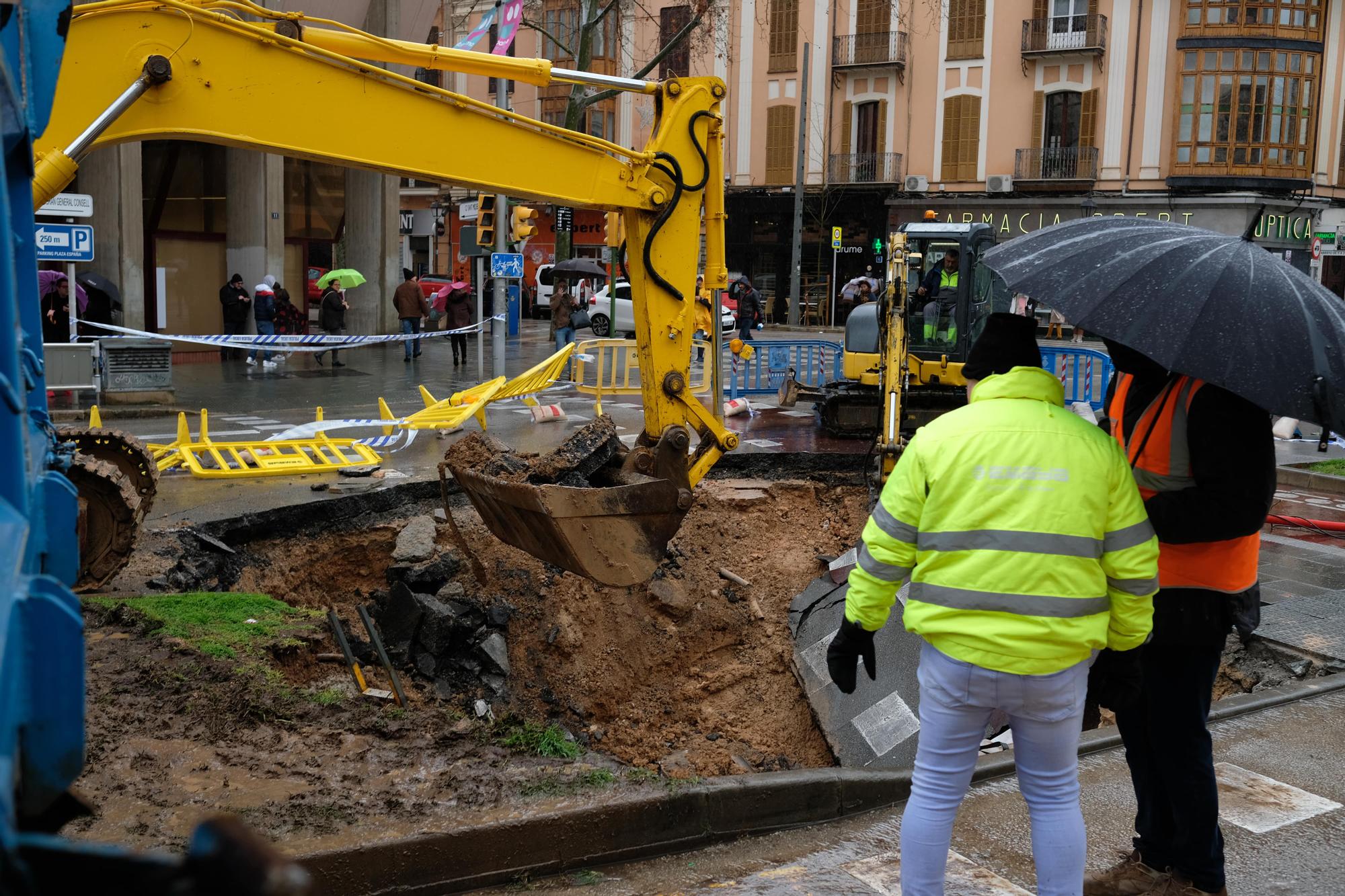 FOTOS | Socavones en las Avenidas y en el Paseo Marítimo de Palma