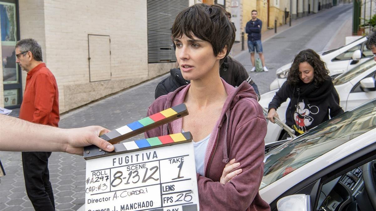 television   rtve graba en benidorm el thriller  fugitiva paz vega