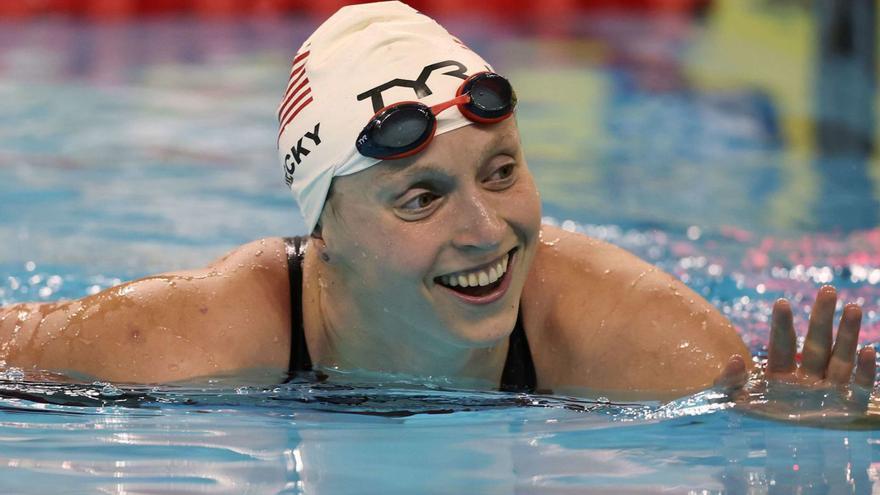 La nadadora estadounidense Katie Ledecky, durante una prueba. |  // GREGORY SHAMUS