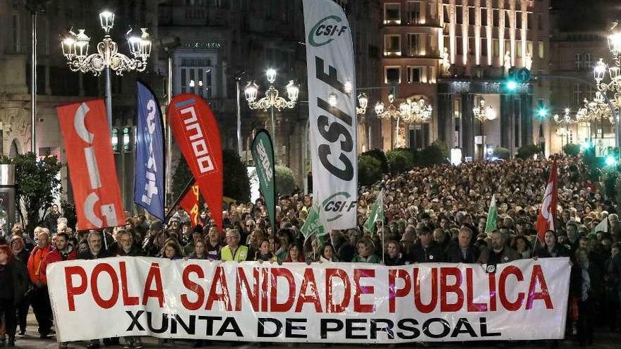 El Concello cifró en más de 30.000 personas la asistencia a la manifestación del jueves. // José Lores
