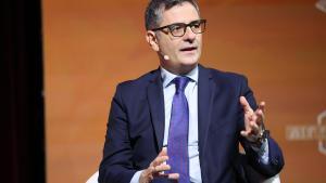 El ministro de la Presidencia, Justicia y Relaciones con las Cortes, Félix Bolaños, interviene durante el foro Metafuturo 2025.