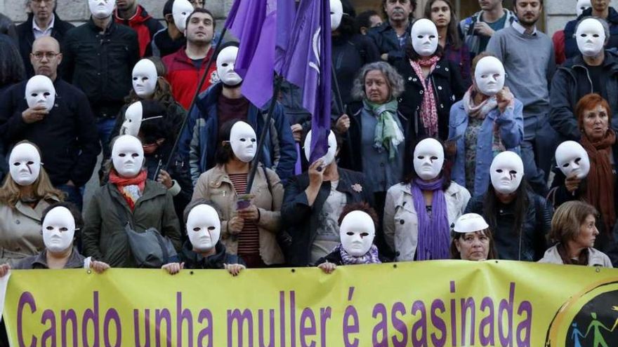 Una concentración reciente contra la violencia machista celebrada en Vigo. // R. Grobas