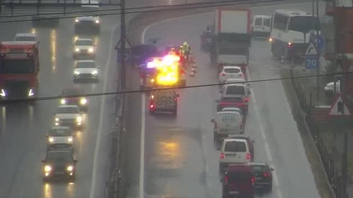 Ocho heridos en una colisión entre varios vehículos en la A-55 en Mos