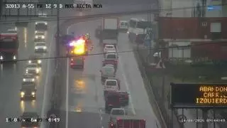 Ocho heridos en una colisión entre varios vehículos en la A-55 en Mos