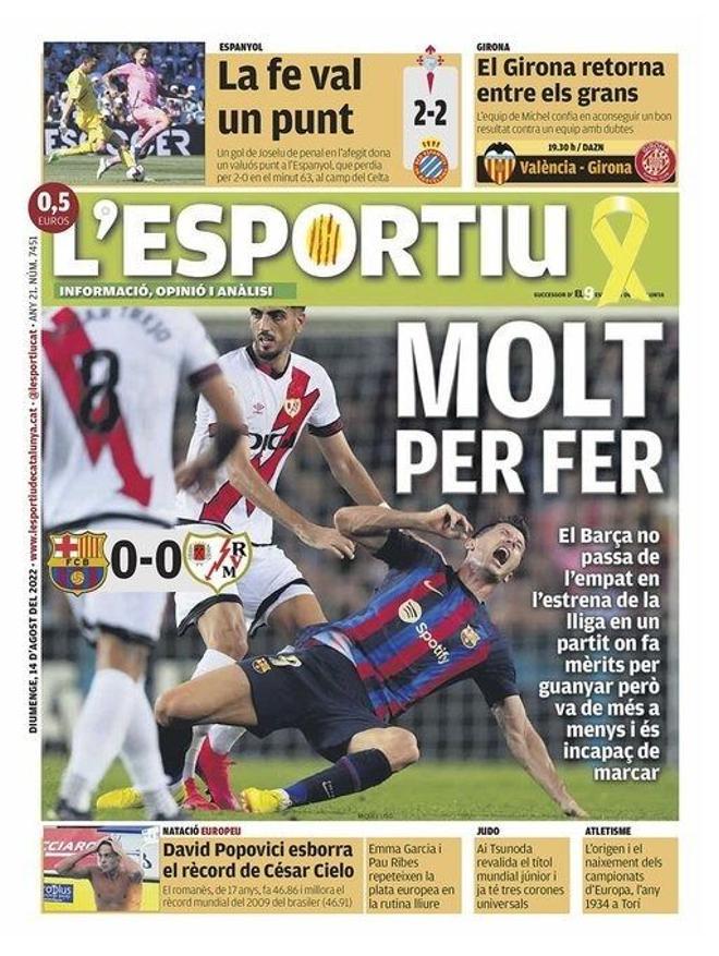 Las portadas de la prensa deportiva de hoy, domingo 14 de agosto