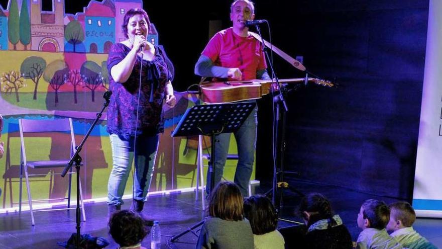 Uxía y Magín Blanco en una actuación en el Auditorio el pasado febrero. // Brais Lorenzo