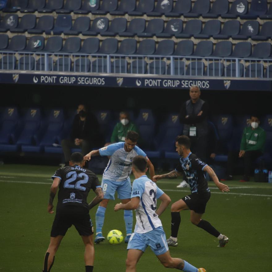 Partido de la Liga Smartbank entre el Málaga CF y el Almería