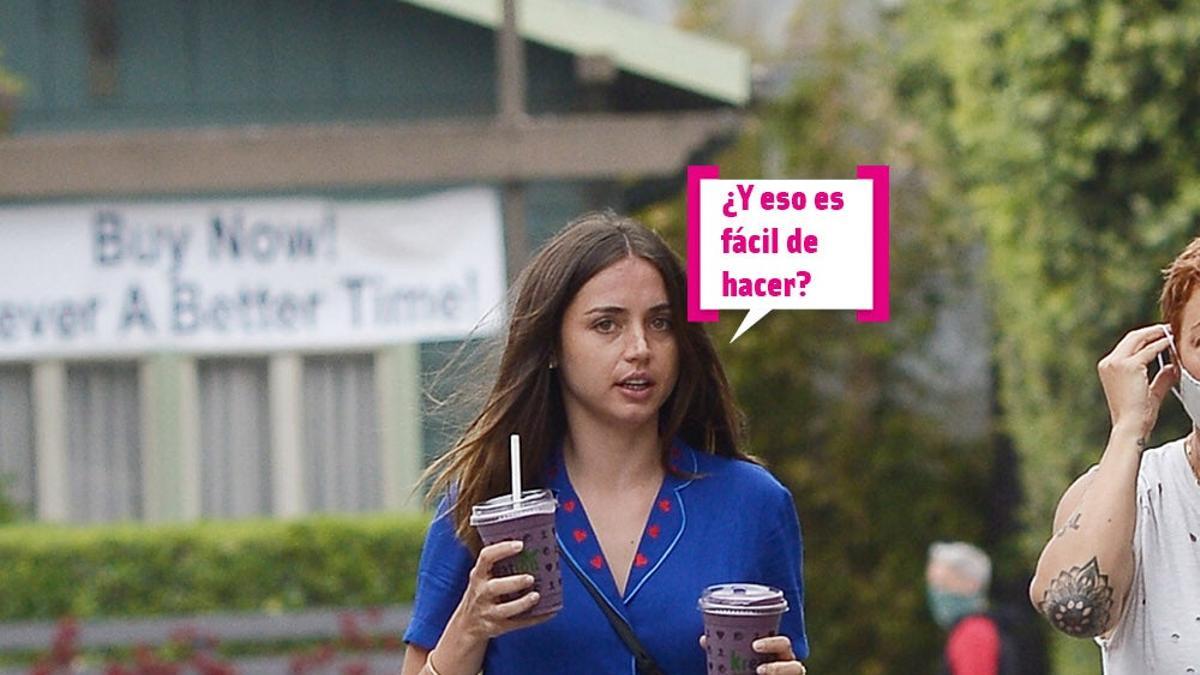 Ana de Armas con dos cafés y bocadillo: ¿Y eso es fácil de hacer?