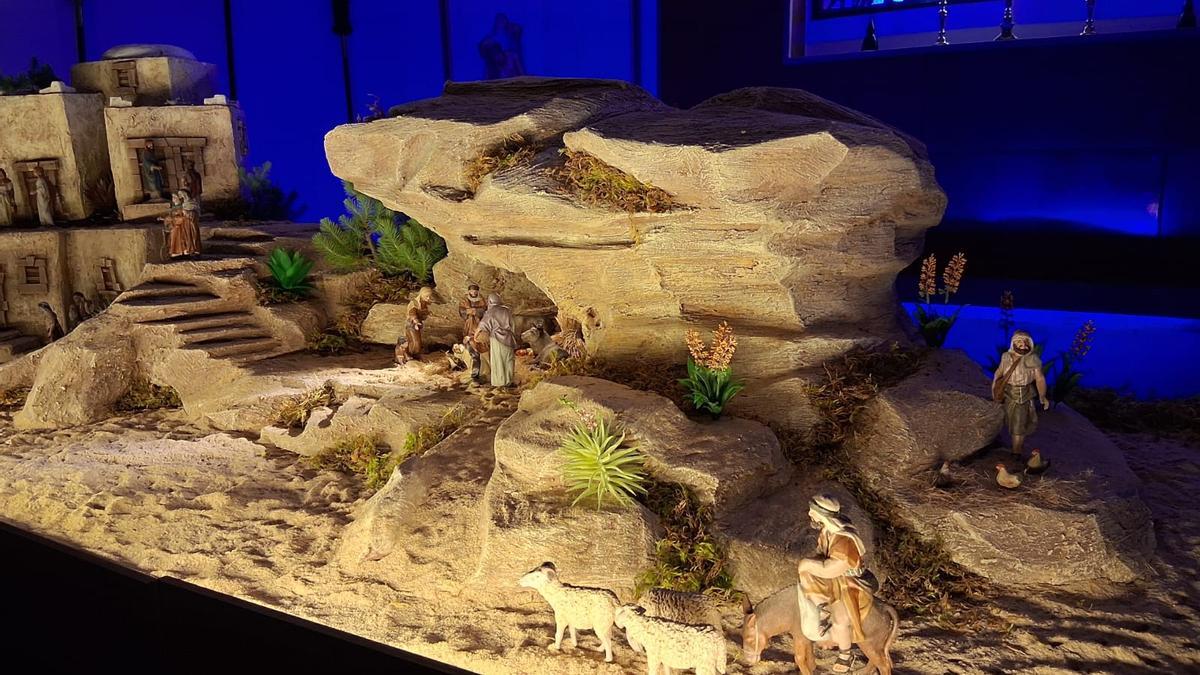 El nacimiento instalado en el Santo Entierro.