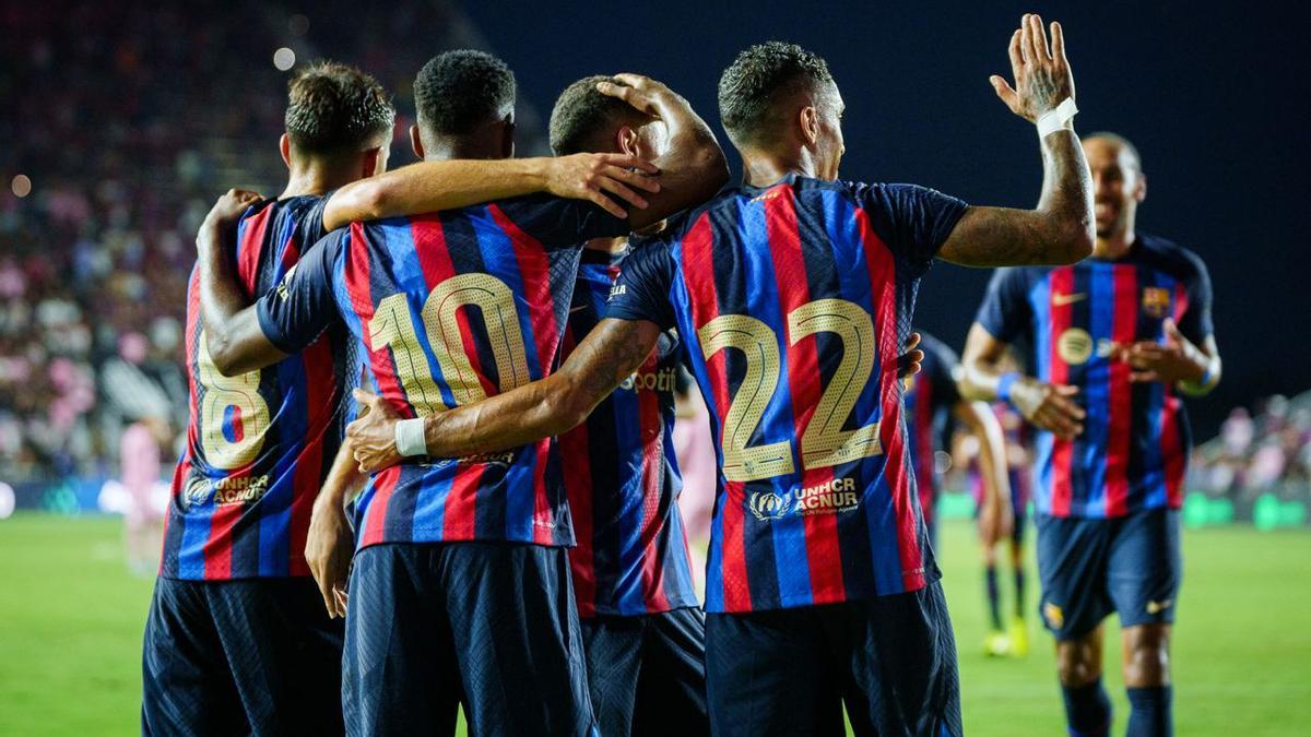 Ansu Fati marcó el tercero del Barça ante Inter Miami