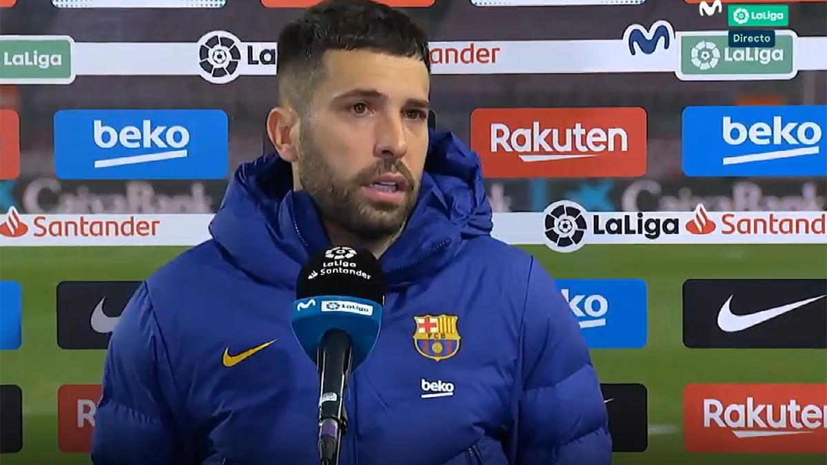 Jordi Alba: "Ha sido un palo muy duro"