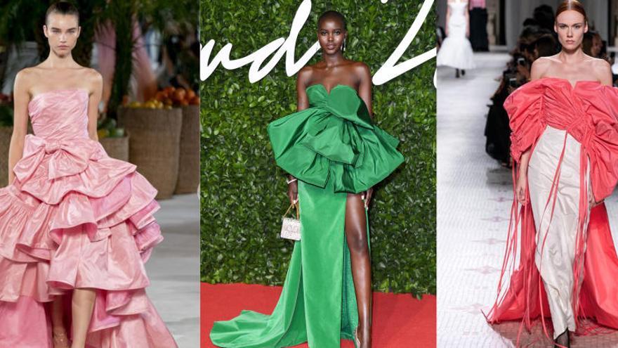 D&#039;esquerra a dreta, vestit d&#039;Oscar de la Renta, de Valentino Haute Couture i de Givenchy