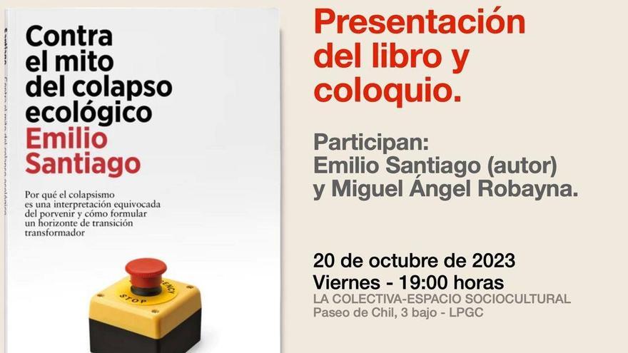 Cartel de presentación del libro 'Contra el mito del colapso ecológico' en Las Palmas de Gran Canaria.