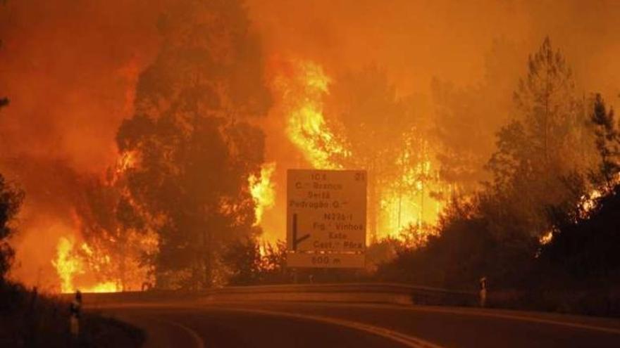 El fuego devastó todo lo que encontró a su paso. // Efe