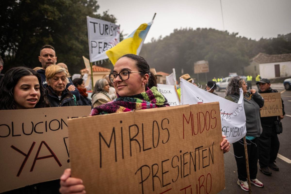 Manifestación en Anaga