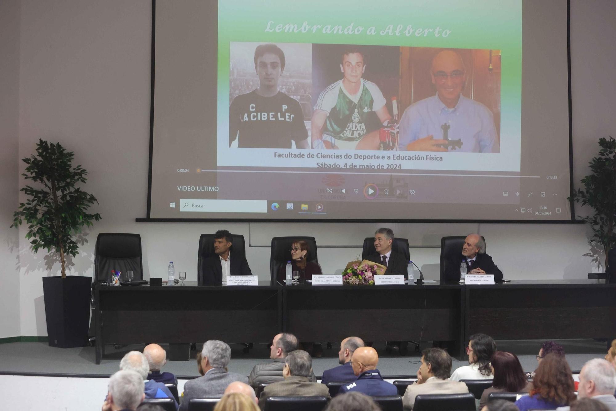 Homenaje a Alberto Areces en el INEF de la Universidade da Coruña