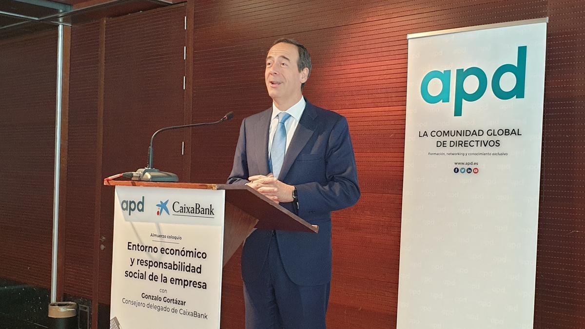 Gonzalo Cortázar, consejero delegado de CaixaBank, en Murcia