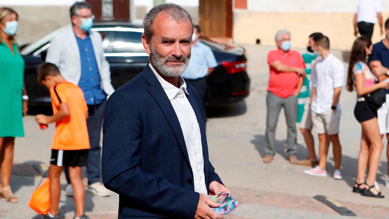 El director del Centro de Coordinación y Alertas y Emergencias, Fernando Simón, antes de recoger el IX Premio Trevillano y la medalla de oro de la localidad zaragozana de Villafeliche, este sábado.