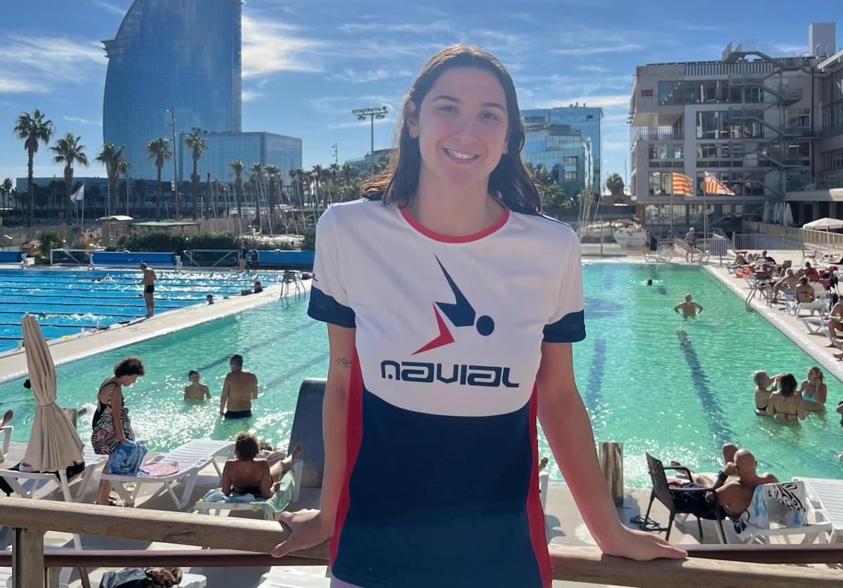 Celia Tarifa, durante una competición.