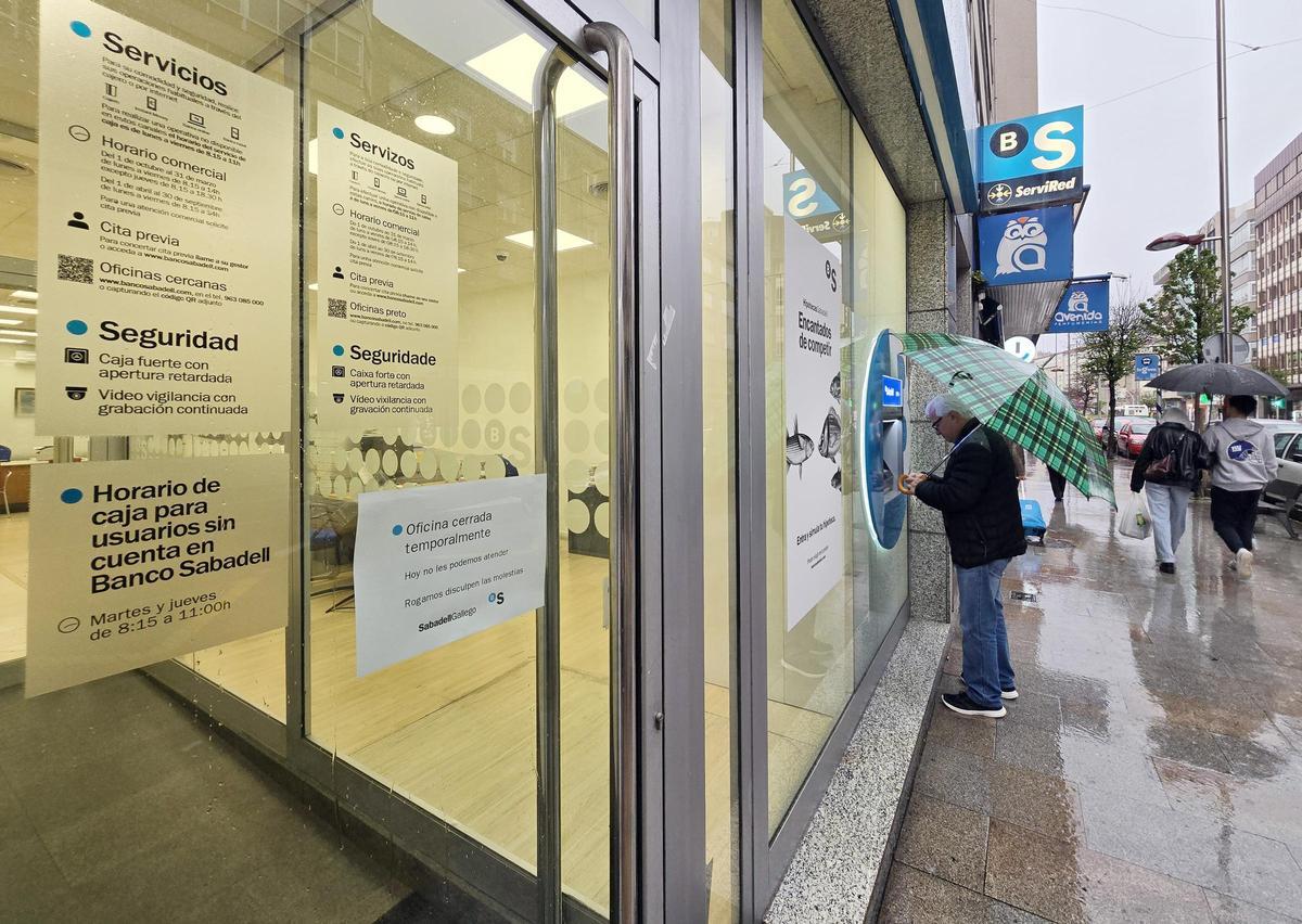 Oficina del Banco Sabadell de la Avenida de Florida en la que ocurrió el atraco