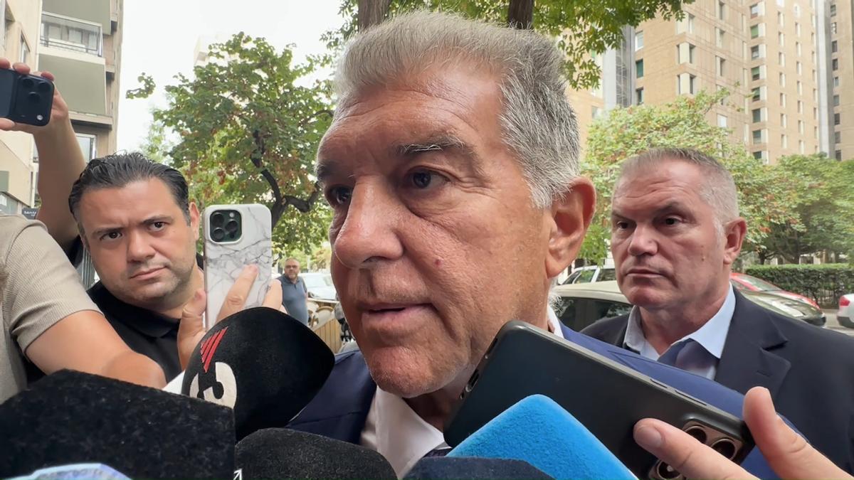 Joan Laporta repasa la actualidad blaugrana antes de la comida de directivas