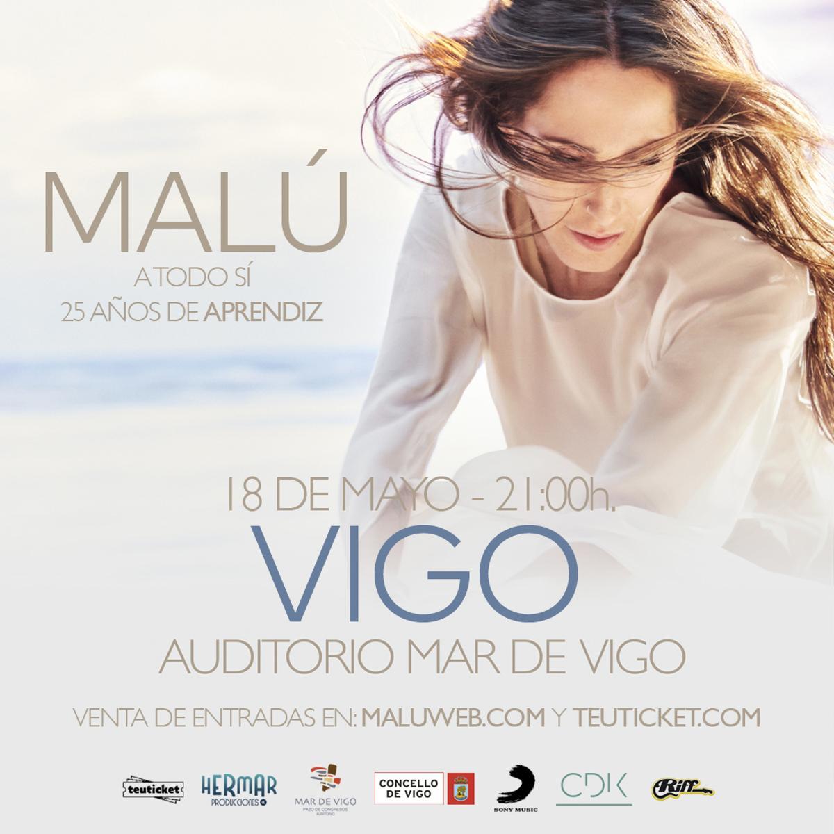 Malú actuará en Vigo el 18 de mayo de 2024.