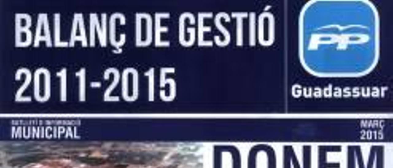 El PP de Guadassuar se apropia del BIM y lo reparte como publicidad del partido