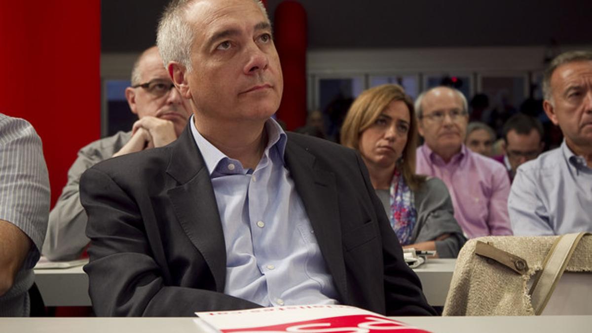 Pere Navarro, durante la ejecutiva del PSC que le eligió como candidato a la Generalitat, el pasado 30 de septiembre.