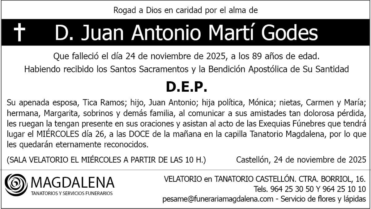 D. Juan Antonio Martí Godes