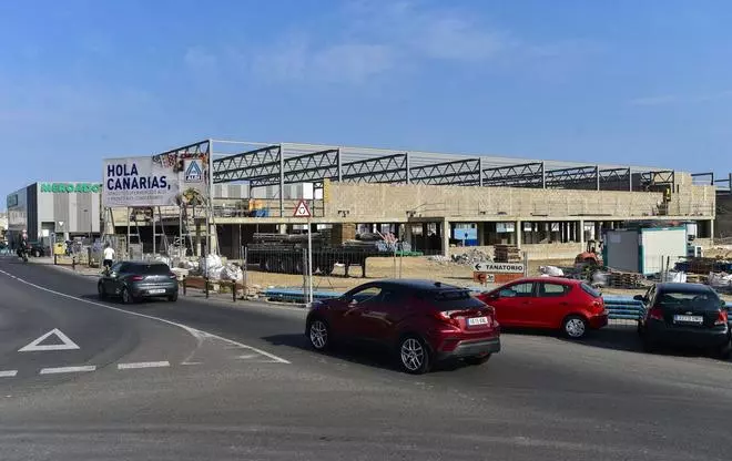 La obra del cruce  de Melenara agrega  dos carriles nuevos y amplía aceras