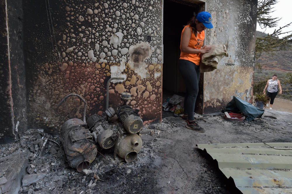 25-08-2019 GALDAR. Daños por el incendio en el quesería Cortijo de Galeote  | 25/08/2019 | Fotógrafo: Andrés Cruz