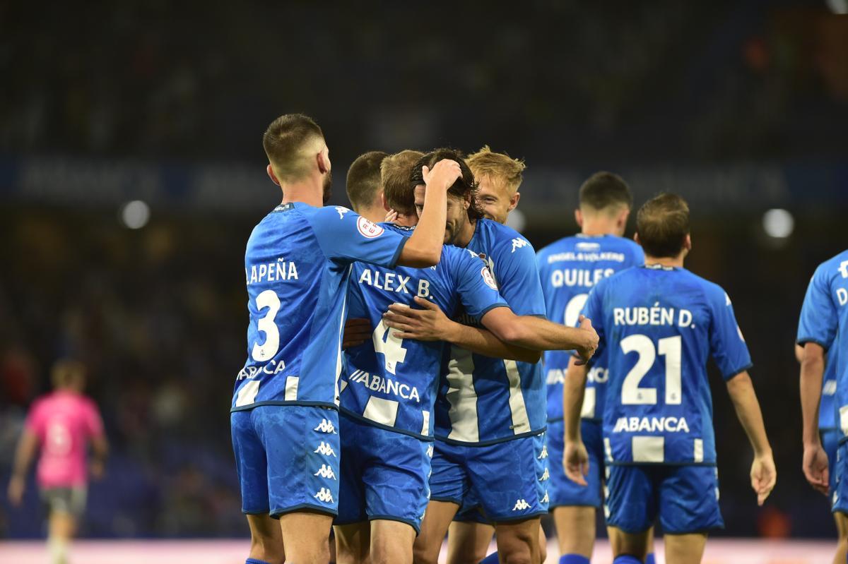 Jugadores del Deportivo en un partido reciente