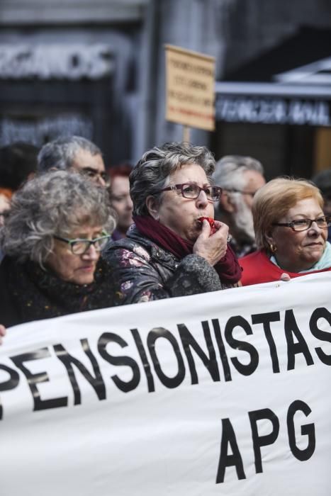 Protestas de los pensionistas en Oviedo.