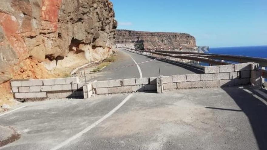 El Cabildo levanta el muro en la GC-500.